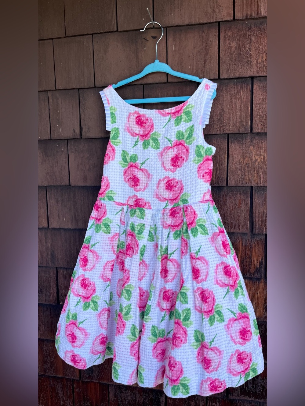 Janie and Jack pink cabbage rose girls dress size 7